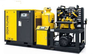 Máy nén khí trục vít tích hợp tăng áp, áp suất tối đa 40 bar