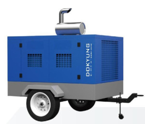 MÁY NÉN KHÍ DI ĐỘNG BÁNH LỐP – ĐỘNG CƠ DIESEL